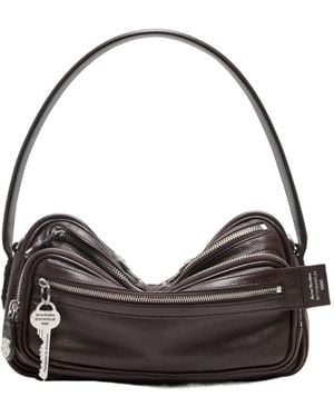 Acne Studios Camero Party Key-Charm Leather Shoulder Bag - Gray