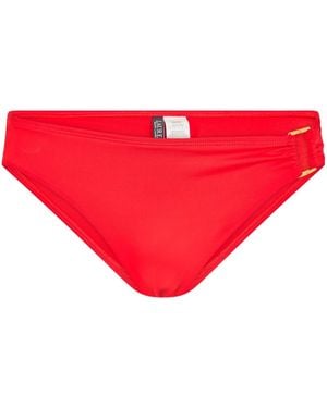 Ralph Lauren Ring-Front Hipster Bikini Bottoms - Red