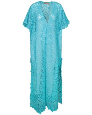 Ermanno Scervino Laced Maxi Dress - Blue