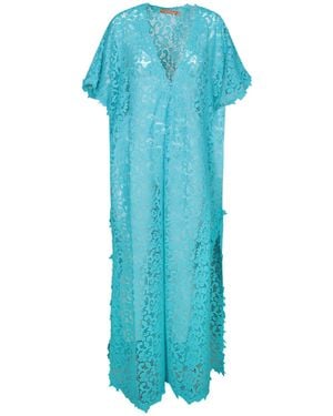 Ermanno Scervino Lace-Detailing Maxi Dress in Blue | Lyst