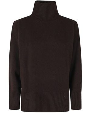 Roberto Collina Ribbed Turtleneck Relaxedfit Jumper - Black