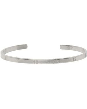 Maison Margiela Numbers Engraved Cuff Bracelet - White