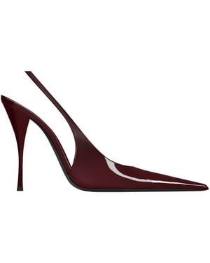 Saint Laurent P.A.R.I.S. Slingback Pumps - Purple