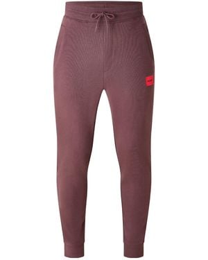 BOSS Drawstring Waist Jogger Trousers - Red