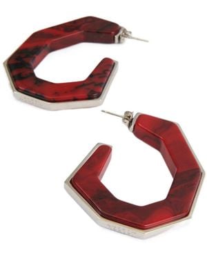 Isabel Marant Geometric Hoop Earrings - Red