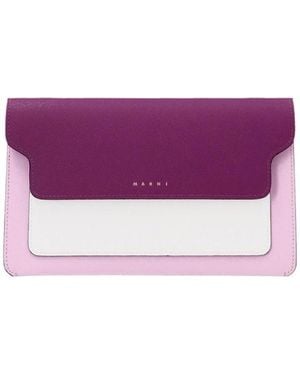 Marni Logo Shoulder Bag - Purple