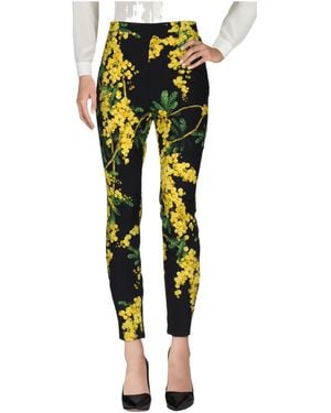 Dolce & Gabbana Floral Skinny Trousers - Green