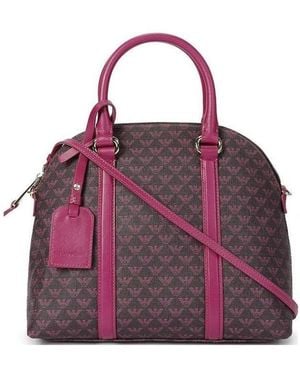 Emporio Armani Logo Details Handbag - Purple