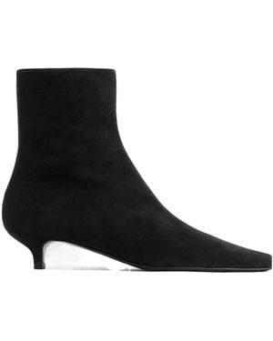 TOTEME Zippered Ankle Boots - Black