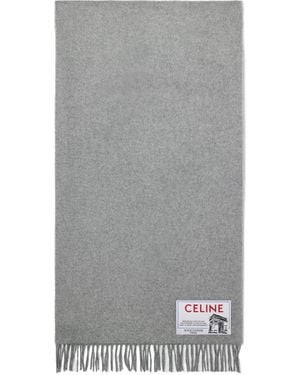 Celine Wool And Cashmere Scarf - Gray