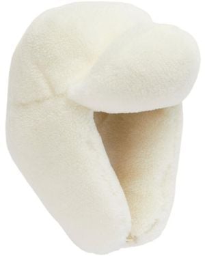 Marni Shearling Aviator Hat - White