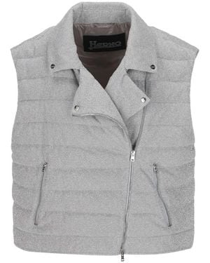 Herno Zip-Up Sleeveless Down Gilet - Grey