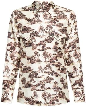 DSquared² Monster Truck-Printed Buttoned Shirt - White