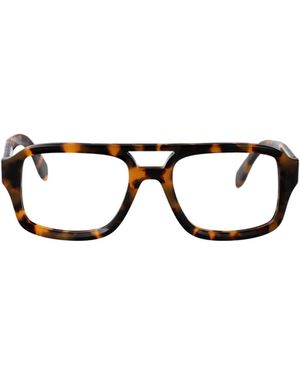Palm Angels Tortoiseshell-Effect Glasses - White
