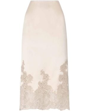 Ermanno Scervino Lace Ruffle Skirt - Natural
