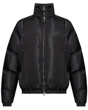 McQueen Long Sleeved Zipped Padded Jacket - Black