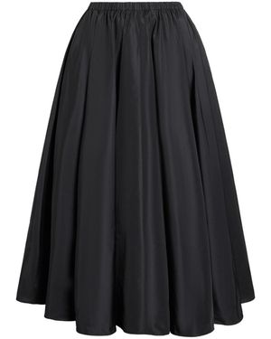 Patou Elasticated-Waist Midi Skirt - Black