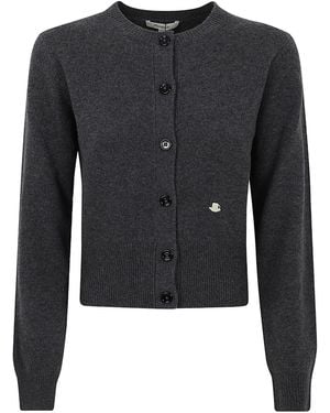 JW Anderson Jw Anderson Logo-Embroidered Button-Up Cardigan - Black