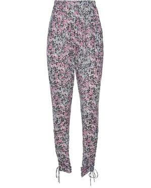 Isabel Marant Floral Design High-Waisted Elasticated Trousers - Grey