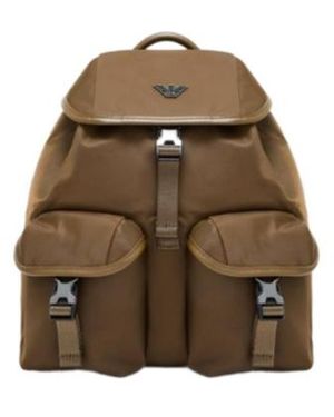 Emporio Armani Top Handle Backpack - Brown