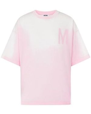 Moschino Printed Organic Cotton Jersey T-Shirt - Pink