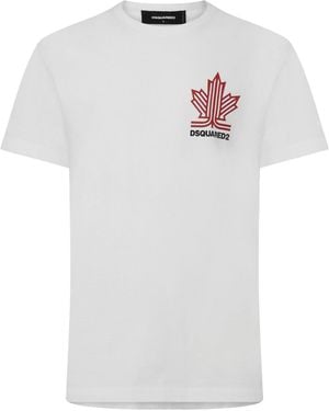 DSquared² Crew Neck Short Sleeve T Shirt - White
