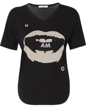 Fendi Jersey T-Shirt With Ti Amo Print - Black
