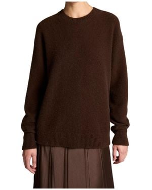 Vince Plush Cashmere Crew Neck Sweater - Brown