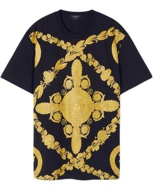 Versace Baroque Printed Crewneck T-Shirt - Black
