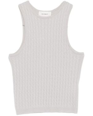 Lisa Yang Crew-Neck Knit Vest - White