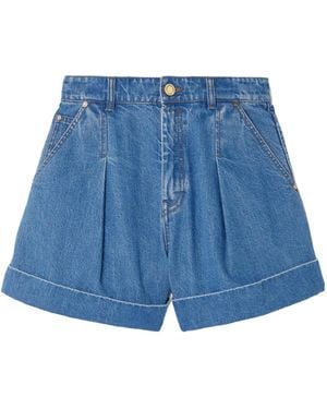 Zimmermann Cuffed Denim Shorts - Blue