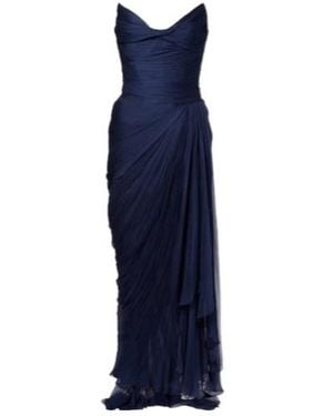 Maria Lucia Hohan Silk Maxi Dress - Blue