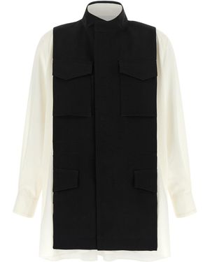 Sacai Hybrid Panel Shirt - Black