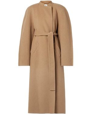 KHAITE Rothen Self-Tie Belted Coat - Natural