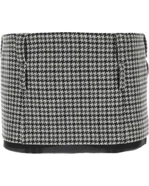 Miu Miu Houndstooth Mini Skirt - Gray