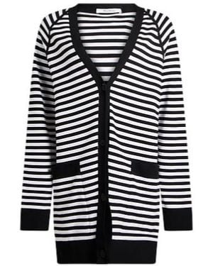 Max Mara Striped Knitted Sweater - Black