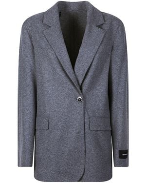 Pinko Logo Patch Single-Breasted Jacket - Grey