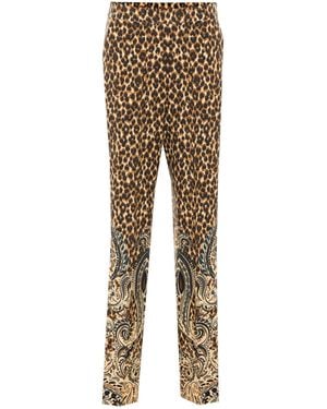 Etro Leopard-Print Pants - Natural