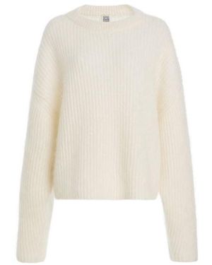 TOTEME Totême Crewneck Ribbed Jumper - White