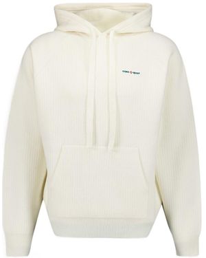 CASABLANCA Casa Sport Ribbed Hoodie - White