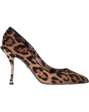 Dolce & Gabbana Leopard Print High Heels - Brown