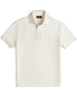 Tod's Embroidered-Logo Polo Shirt - White