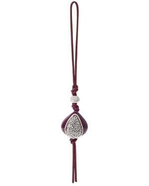 Loewe Beaded Fig Charm - White