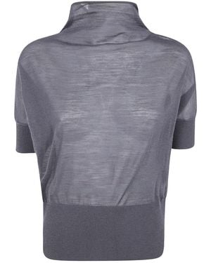 Paloma Wool Short-Sleeved Knit Top - Grey