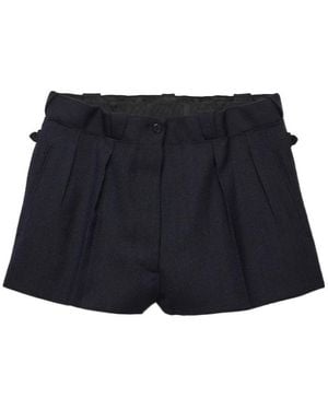 Prada Chevron Pleated Shorts - Blue