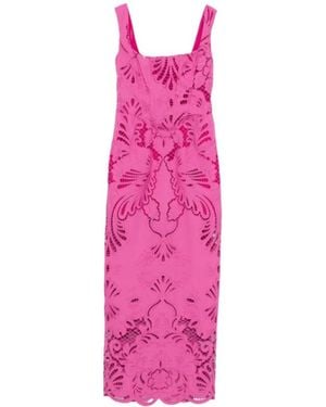 GIUSEPPE DI MORABITO Scalloped Cut-Out Maxi Dress - Pink