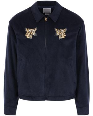Visvim Embroidered Zip-Up Jacket - Blue