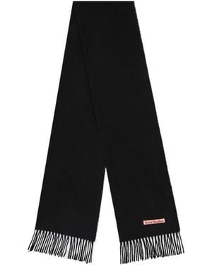 Acne Studios Fringed Trim Scarf - Black