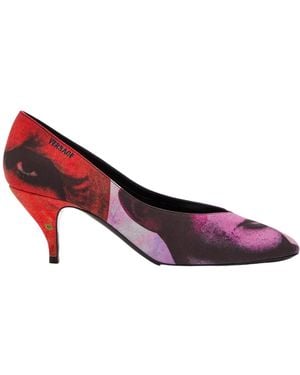Versace Kitten-Heel Court Shoes - Purple