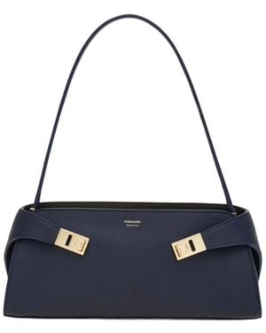 Ferragamo Hug East-West Shoulder Bag - Blue
